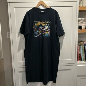 Anvil T-Shirt Dress Black Pop Art Gallery New Orleans Smooth Jazz Large